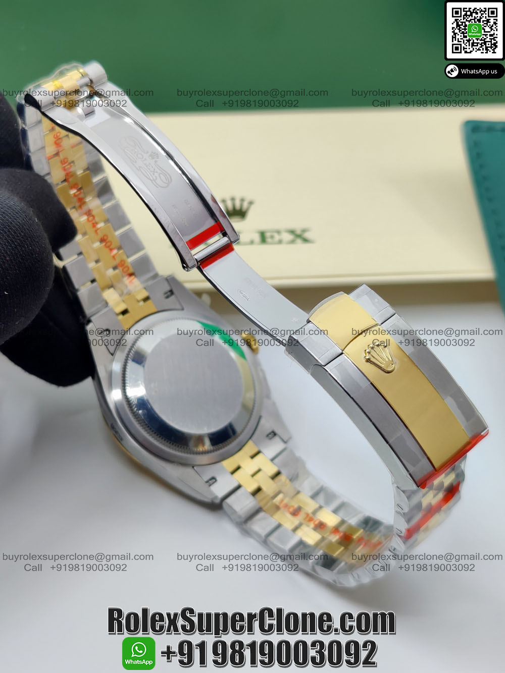 rolex datejust 36 two tone super clone watch