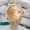 rolex datejust champagne dial two tone bracelet