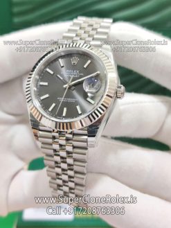 rolex datejust grey dial jubilee bracelet
