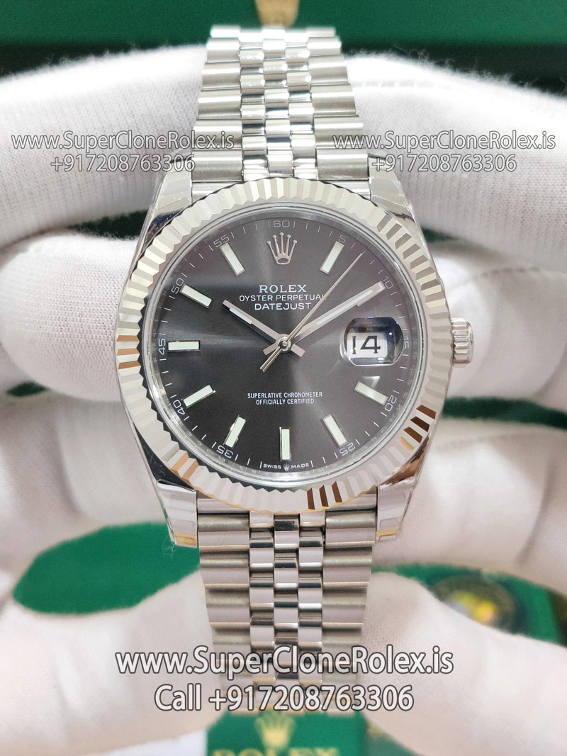 rolex datejust rhodium dial