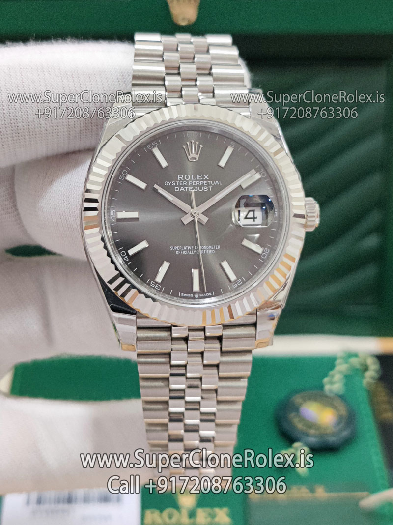 rolex datejust slate grey dial