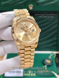 rolex daydate gold replica watch