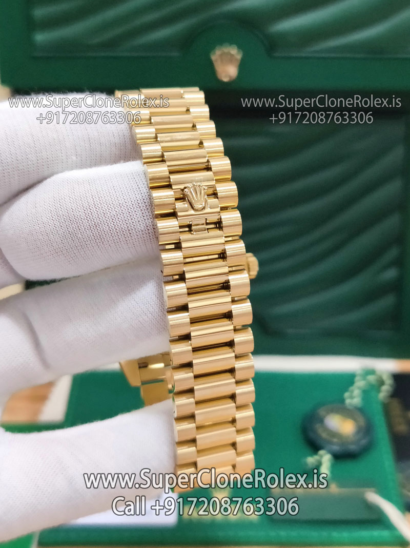 rolex daydate gold superlcone watch