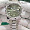 rolex daydate olive dial white gold