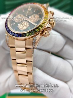 rolex daytona rainbow superclone watch