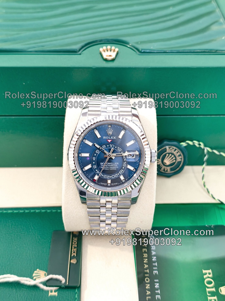 rolex sky dweller blue
