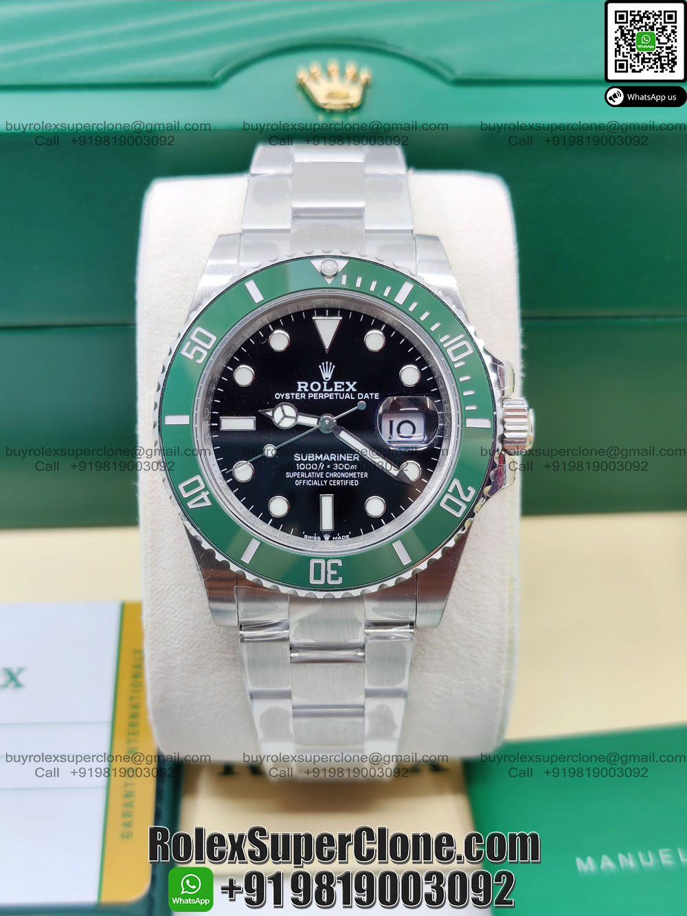 rolex submariner kermit super clone replica watch