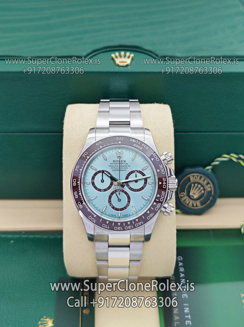 rolex daytona ice blue dial 4131 super clone