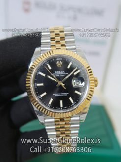 rolex datejust black dial replica watch