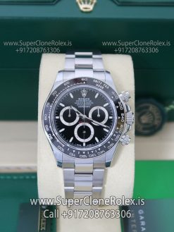 rolex daytona black dial mens watch