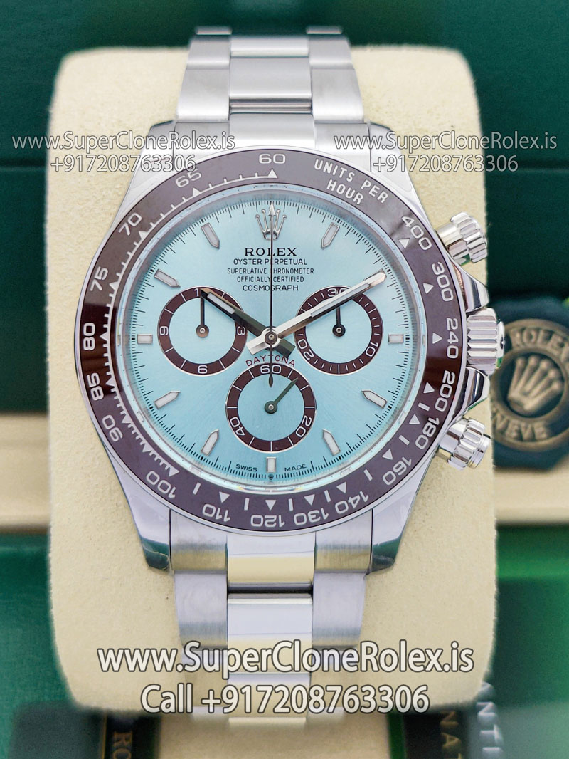 rolex daytona ice blue dial 4131 super clone