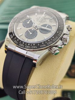rolex daytona silver dial oysterflex bracelet