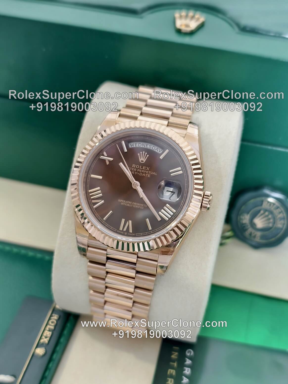 rolex daydate chocolate dial
