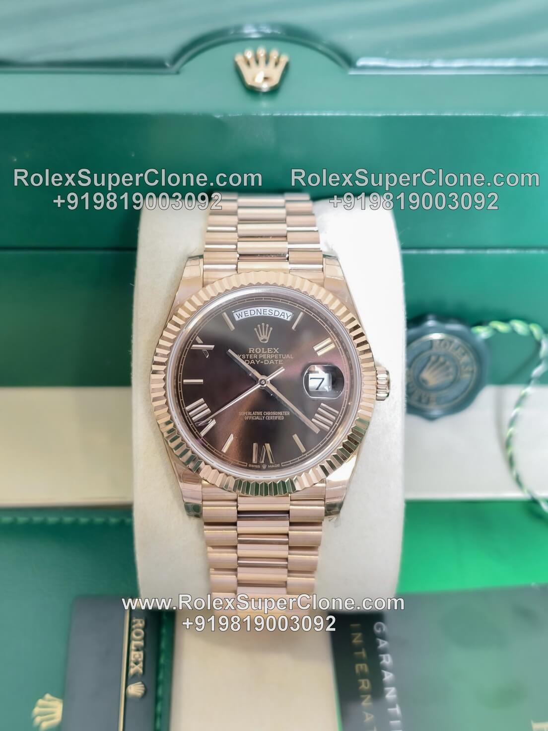 rolex daydate rose gold